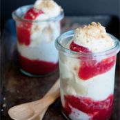 Strawberry, Lemon and Vanilla Ice Cream Parfait