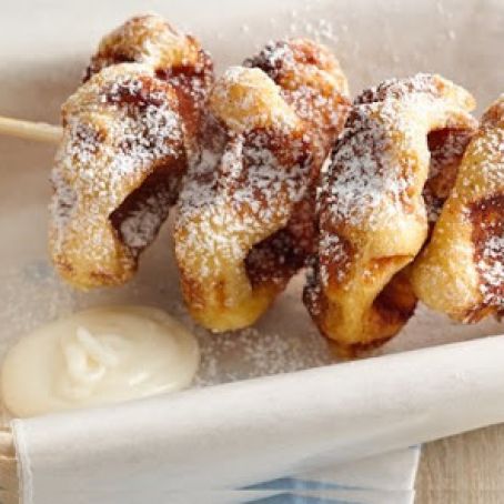 Mini Cinnamon Roll Waffles on a Stick
