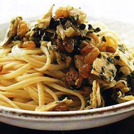 Linguine with Tuna, Capers, and Raisins