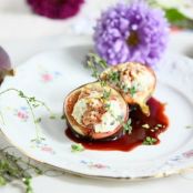 Stuffed Roasted Figs with Goat Cheese and Pistachios