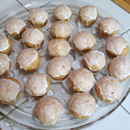 Glazed Mini Pumpkin Muffins