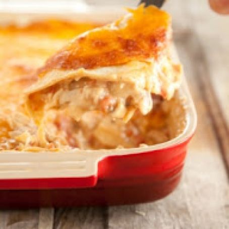 Mexican Chicken Casserole w/ cheddar cheese and tomatoes