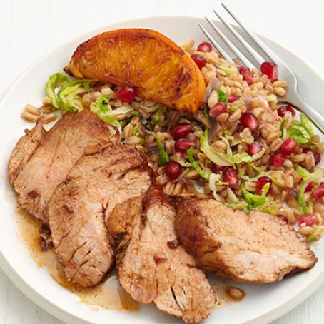 Pork - Citrus Glazed with Farro
