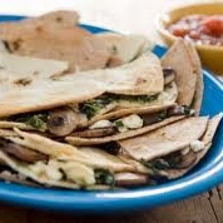 Beef, Blue Cheese and Spinach Quesadilla