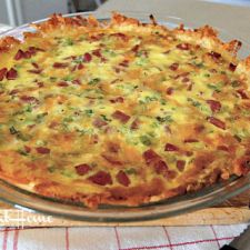 Ham and Cheese Hash Brown Quiche -Weight