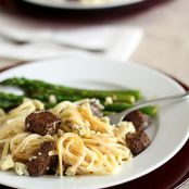 Pasta with Gorgonzola Sauce and Beef Tenderloin | Good Life Eats