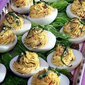 Sun-Dried Tomato Stuffed Eggs