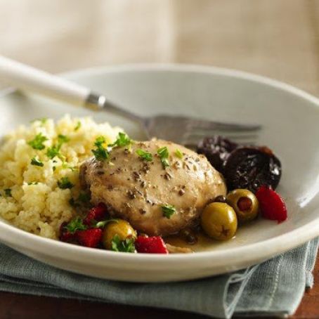 Slow Cooker Mediterranean Chicken Marbella