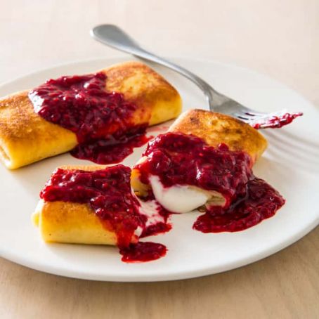 Cheese Blintzes with Raspberry Sauce (Cook's Country)