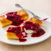 Cheese Blintzes with Raspberry Sauce (Cook's Country)