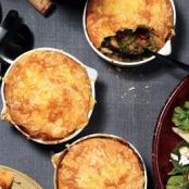 MUSHROOM & LENTIL POT PIES w/GOUDA BISCUIT