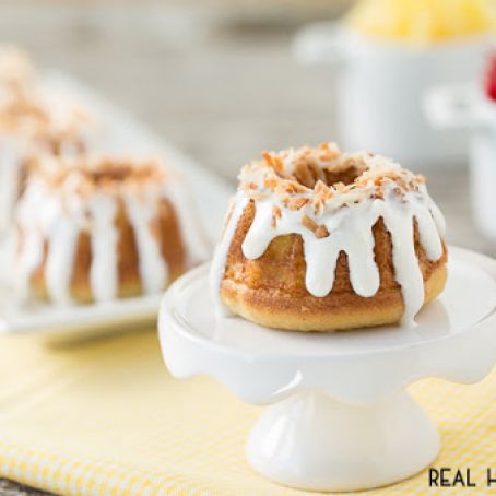 Pina Colada Bundt Cakes