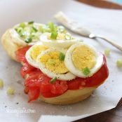 Egg Tomato and Scallion Sandwich