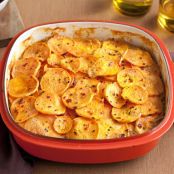 Chile Baked fish with sweet potatoes