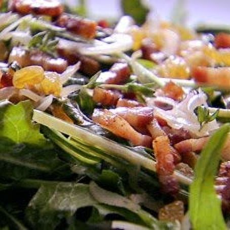 Dandelion with Pancetta and Cider