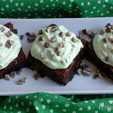 Irish Cream Mint Brownies