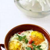 Baked Eggs with Smoked Salmon, Arugula and Manchego » The Year In Food