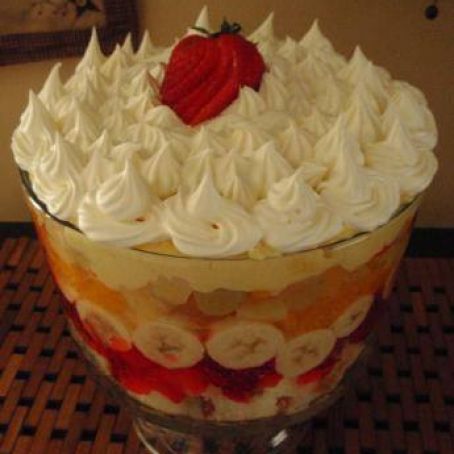 Strawberry Punch Bowl Cake