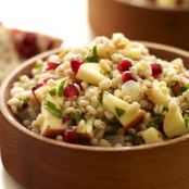 Pearled Barley Salad with Apples, Pomegranate Seeds and Pine Nuts