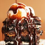 Ultimate Chocolate Chip Cookie n’ Oreo Fudge Brownie Bar