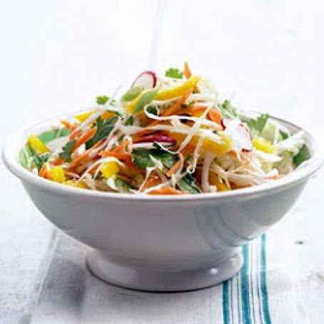 Garden Slaw with Spicy Asian Dressing