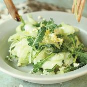 Shaved Broccoli Stalk Salad with Lime & Cotija