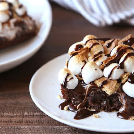 S’mores Poke Brownies