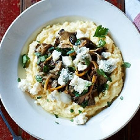 POLENTA-Polenta with Wild Mushrooms and Gorgonzola