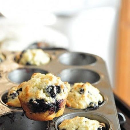 Light & Fluffy Blueberry Muffins