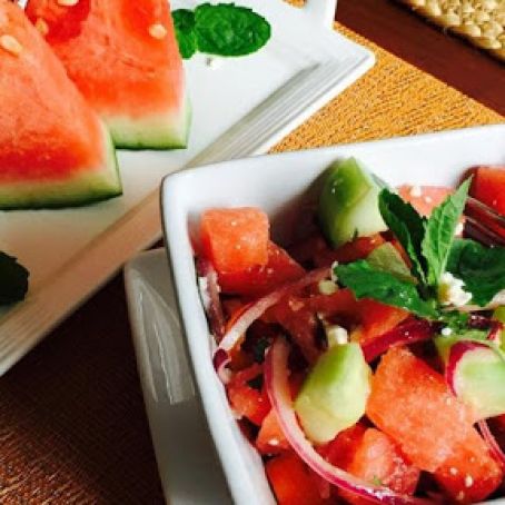 Refreshing Cucumber Watermelon Salad