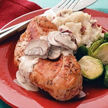 Chicken Portobello with Mashed Red Potatoes Recipe