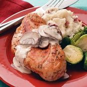 Chicken Portobello with Mashed Red Potatoes Recipe