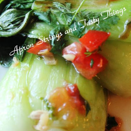 Baby Bok Choy Sauteed in Sesame, Garlic and Ginger