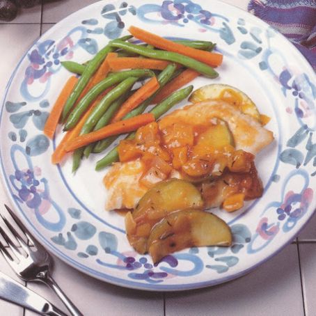 Cider-Braised chicken with apples
