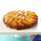 Peach Praline Upside-Down Cake