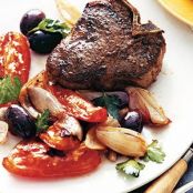 Lamb Chops With Tomatoes and Olives