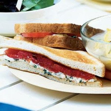 Feta-Basil Sandwiches