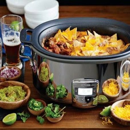 Smoky Beef Chili with Tortilla Chip Crust