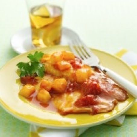 Tilapia in mango BBQ sauce