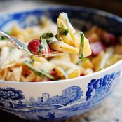 Spicy Pasta Salad with Smoked Gouda, Tomatoes, and Basil