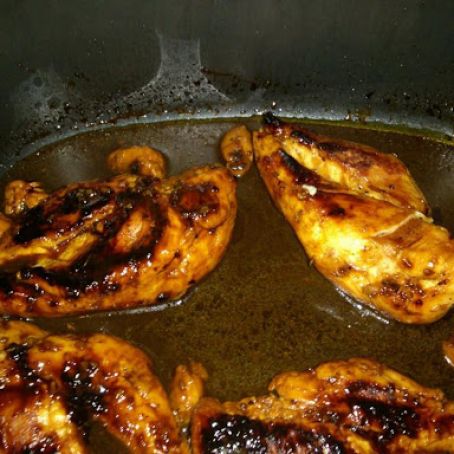 Baked Garlic Chicken (w/Cheesy Red Potatoes & green beans)