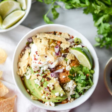 Spicy Chicken Chili with Pumpkin Beer Biscuits