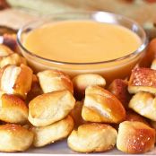 Soft Pretzel Bites with Cheese Sauce