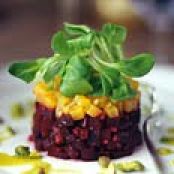 Beet and Goat Cheese Salad with Pistachios