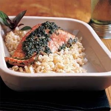 Easy Pesto Salmon