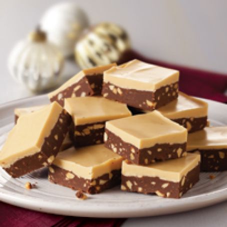Layered Chocolate-Peanut Butter Fudge