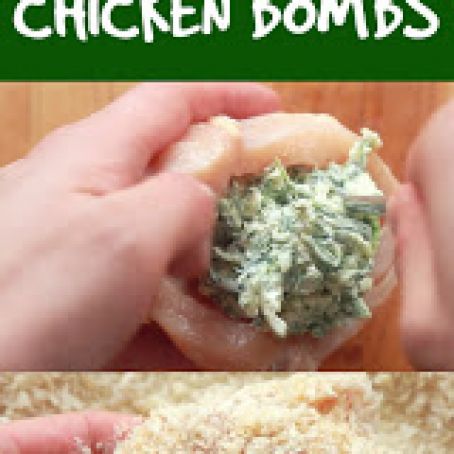 Spinach Dip Chicken Bombs