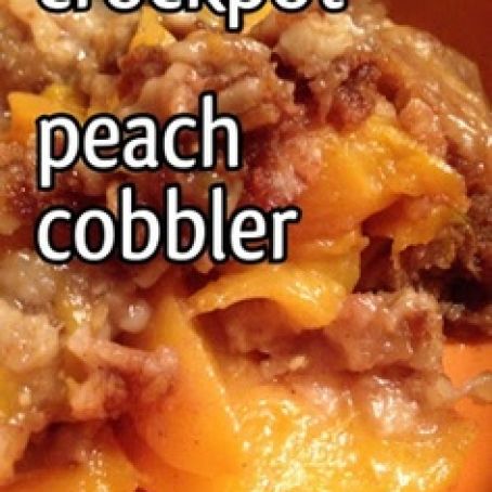 Crock Pot Peach Cobbler