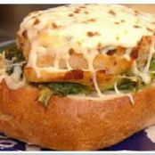 Chicken Caesar-Stuffed Bread Pizzas