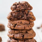 Quadruple Chocolate Soft Fudgy Pudding Cookies